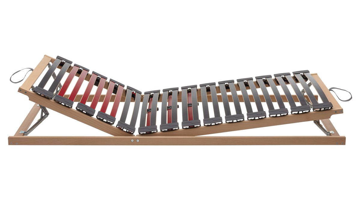 Lattenrost Interliving aus Holz in Holzfarben Interliving Lattenrost Serie 1952 mit manueller Kopf- und Fußteilverstellung manuell – Liegefläche ca. 120 x 200 cm