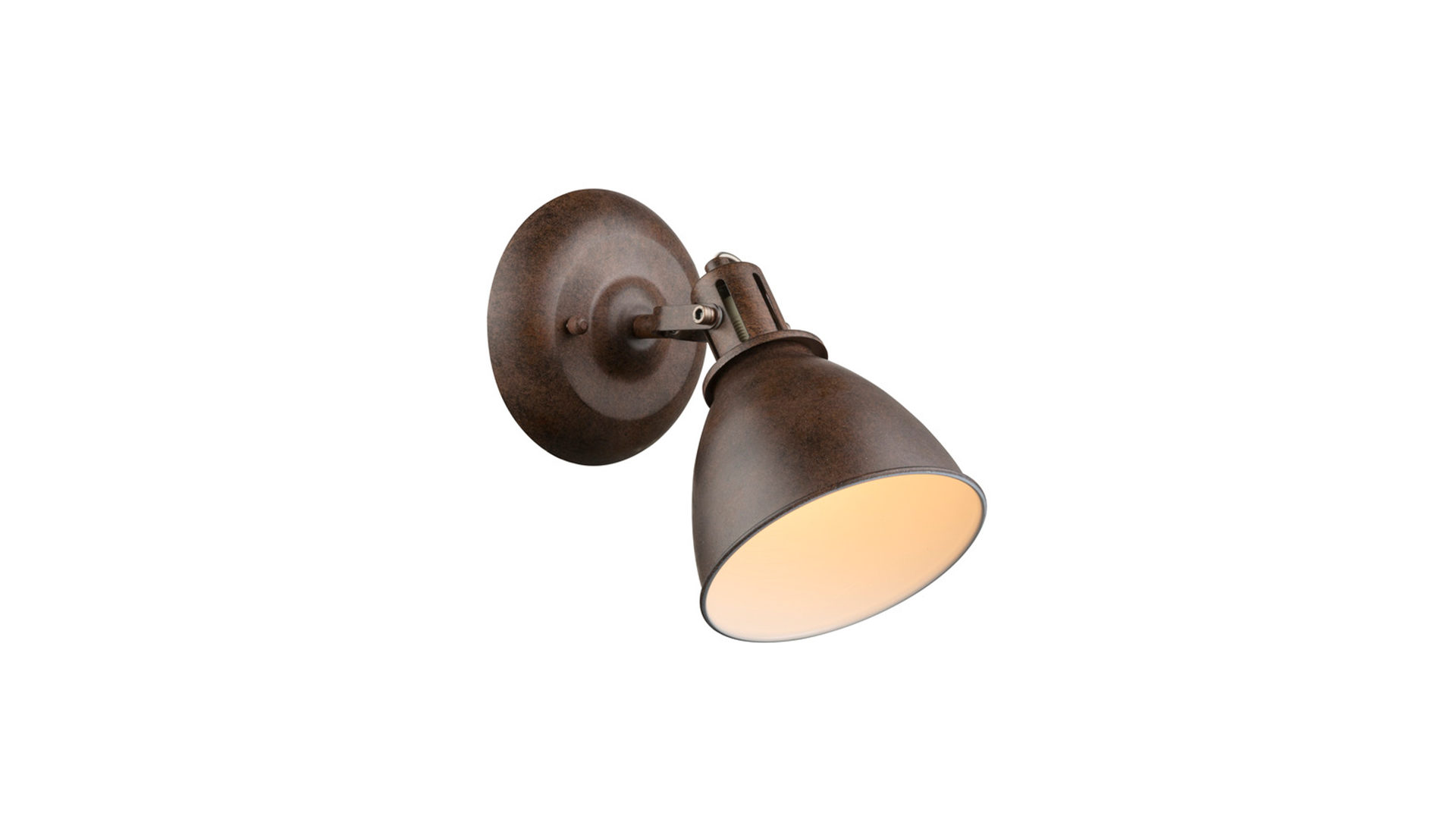 Wandleuchte Globo lighting aus Metall in Metallfarben Wandstrahler Giorgio bzw. Wandleuchte Rost & Weiß – ca. 15 x 22 x 18 cm