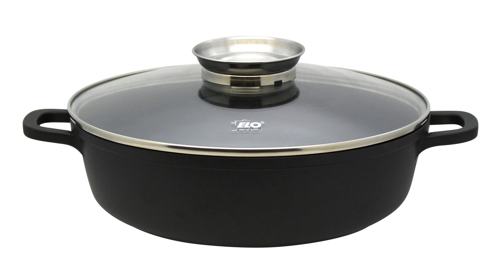 Pfanne Elo aus Metall in Schwarz ELO® Servierpfanne Aluminium-Druckguss – Durchmesser ca. 28 cm