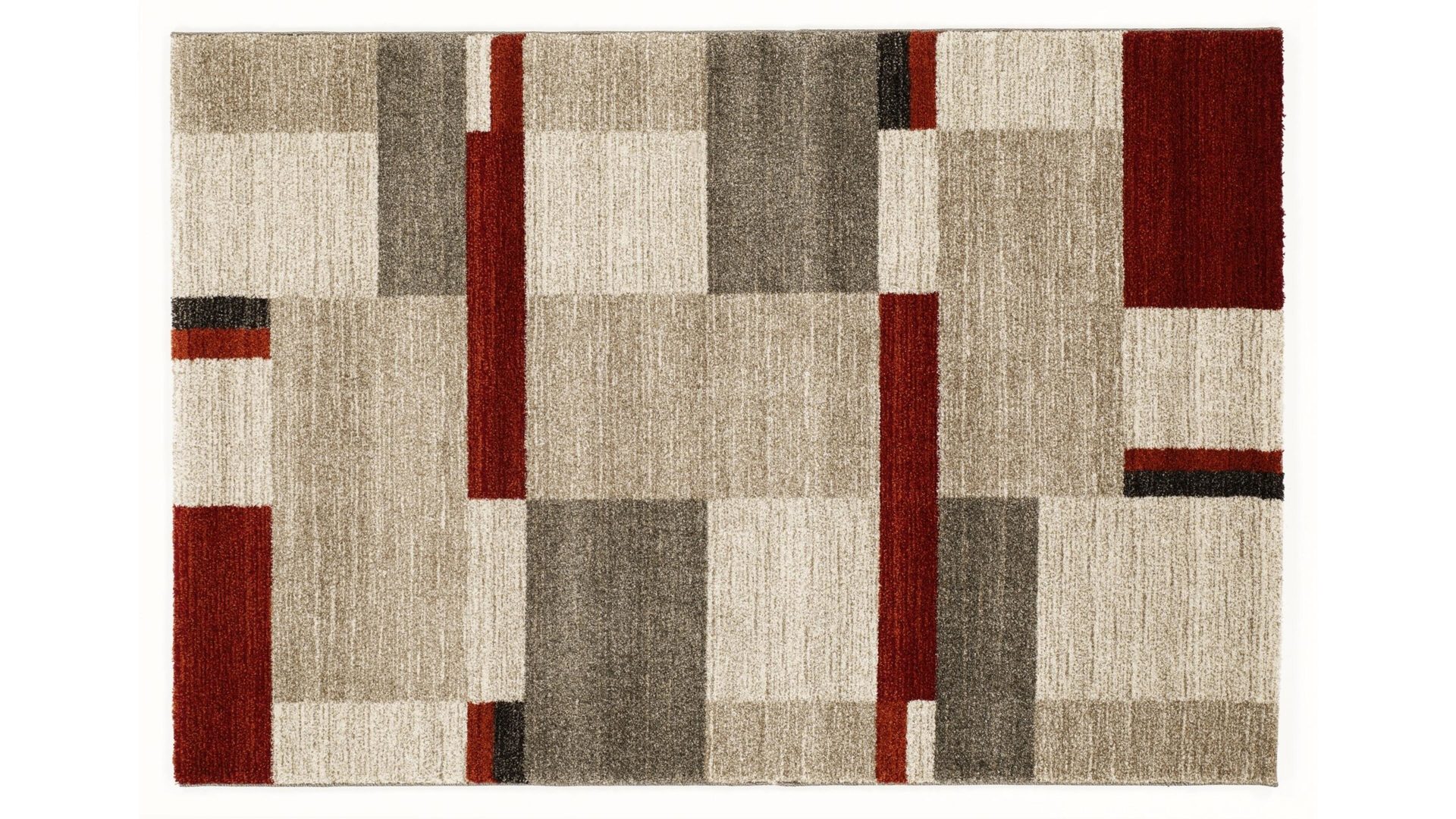 Webteppich Oci aus Kunstfaser in Rot Webteppich Castle Beppo für Ihre Wohnaccessoires rote, beige & braune Kunstfaser – ca. 80 x 150 cm