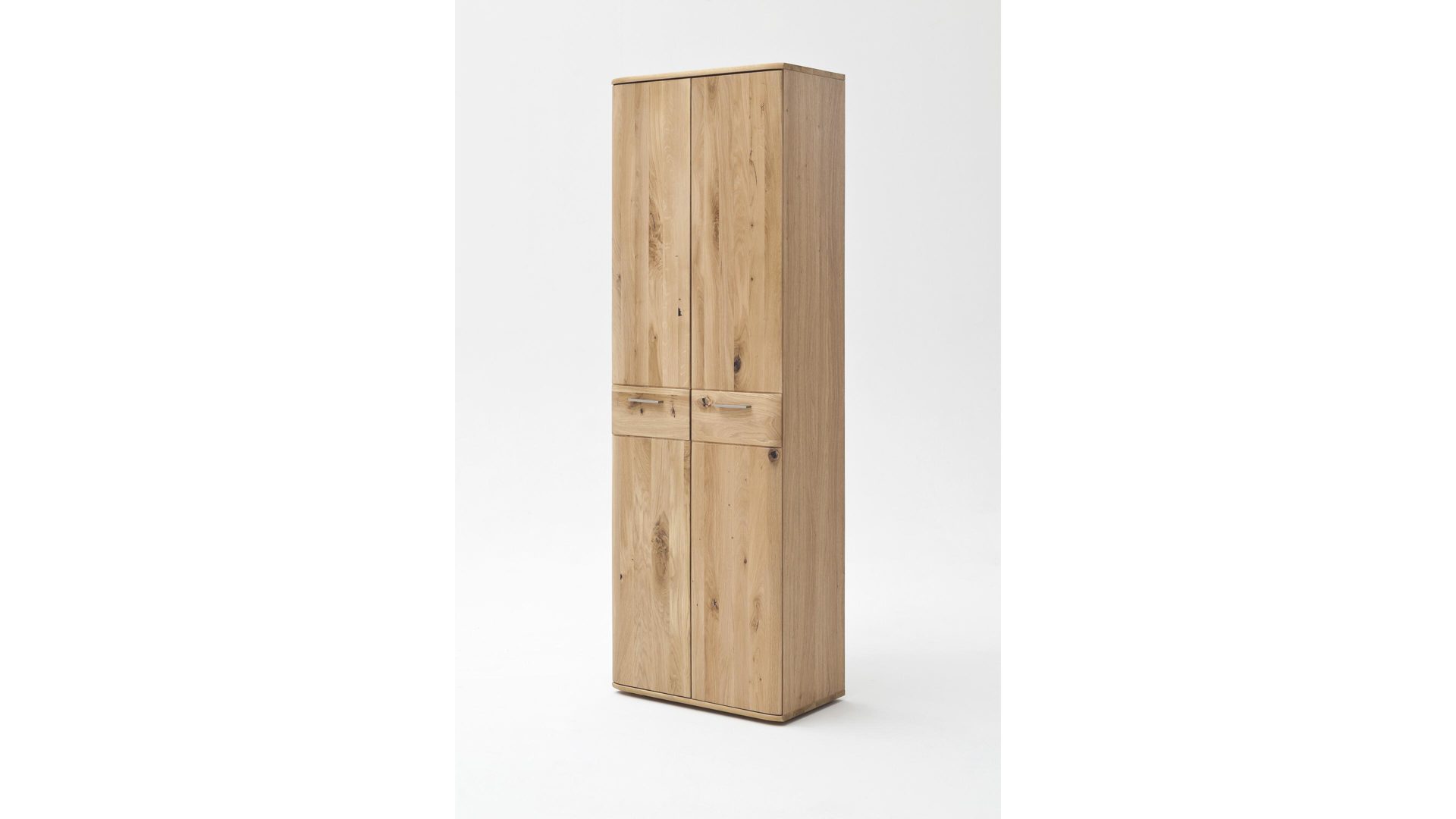 Garderobenschrank Mca furniture aus Holz in Holzfarben Garderobenschrank biancofarbene Balkeneiche – zwei Türen