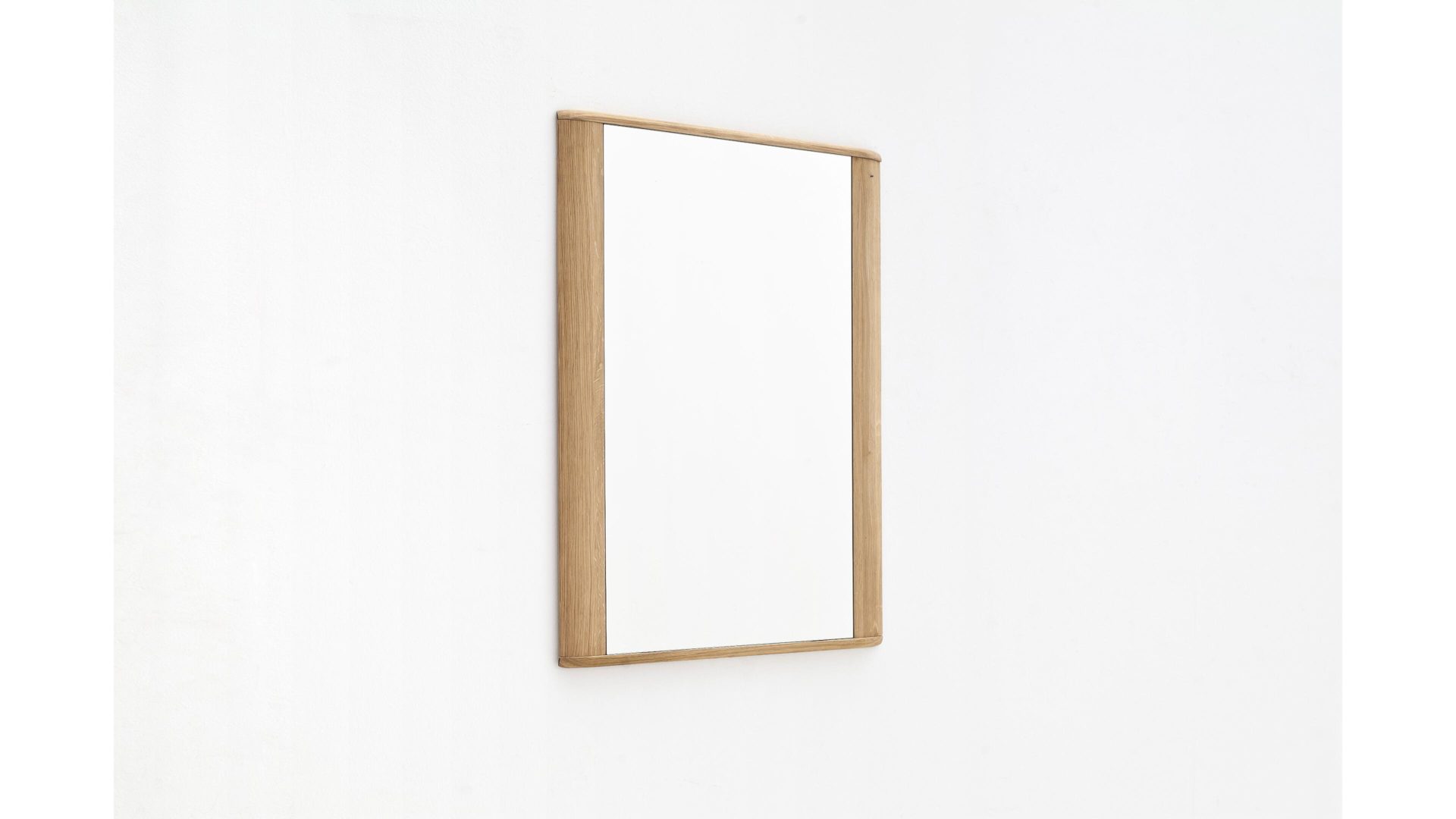 Wandspiegel Mca furniture aus Holz in Holzfarben Garderobenspiegel biancofarbene Balkeneiche – ca. 65 x 91 cm