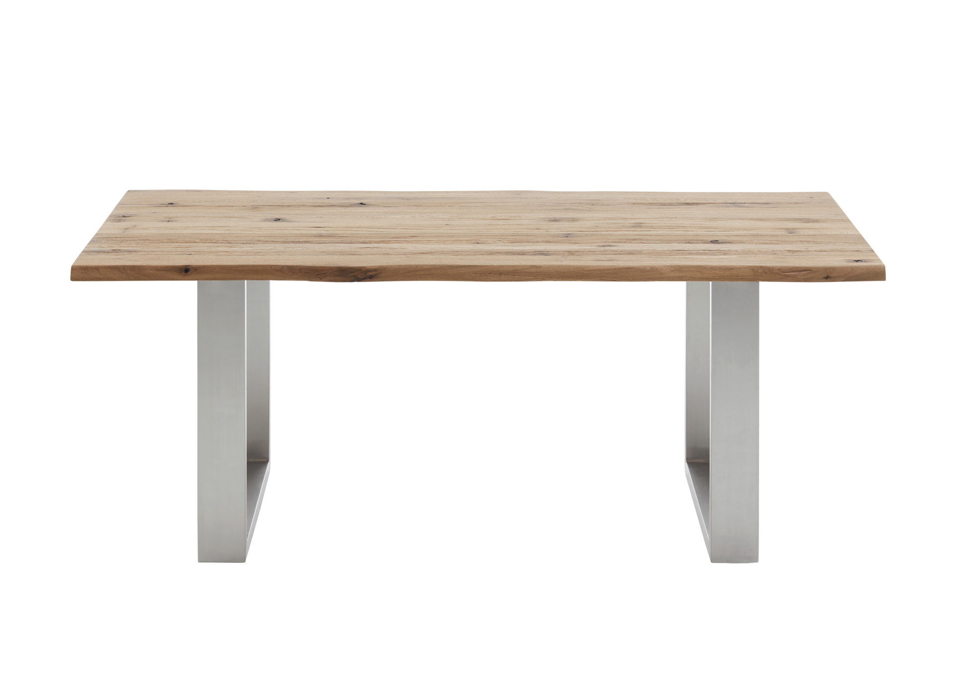 Esstisch Mca furniture aus Holz in Holzfarben Esstisch Wildeiche & Edelstahl – ca. 180 x 100 cm