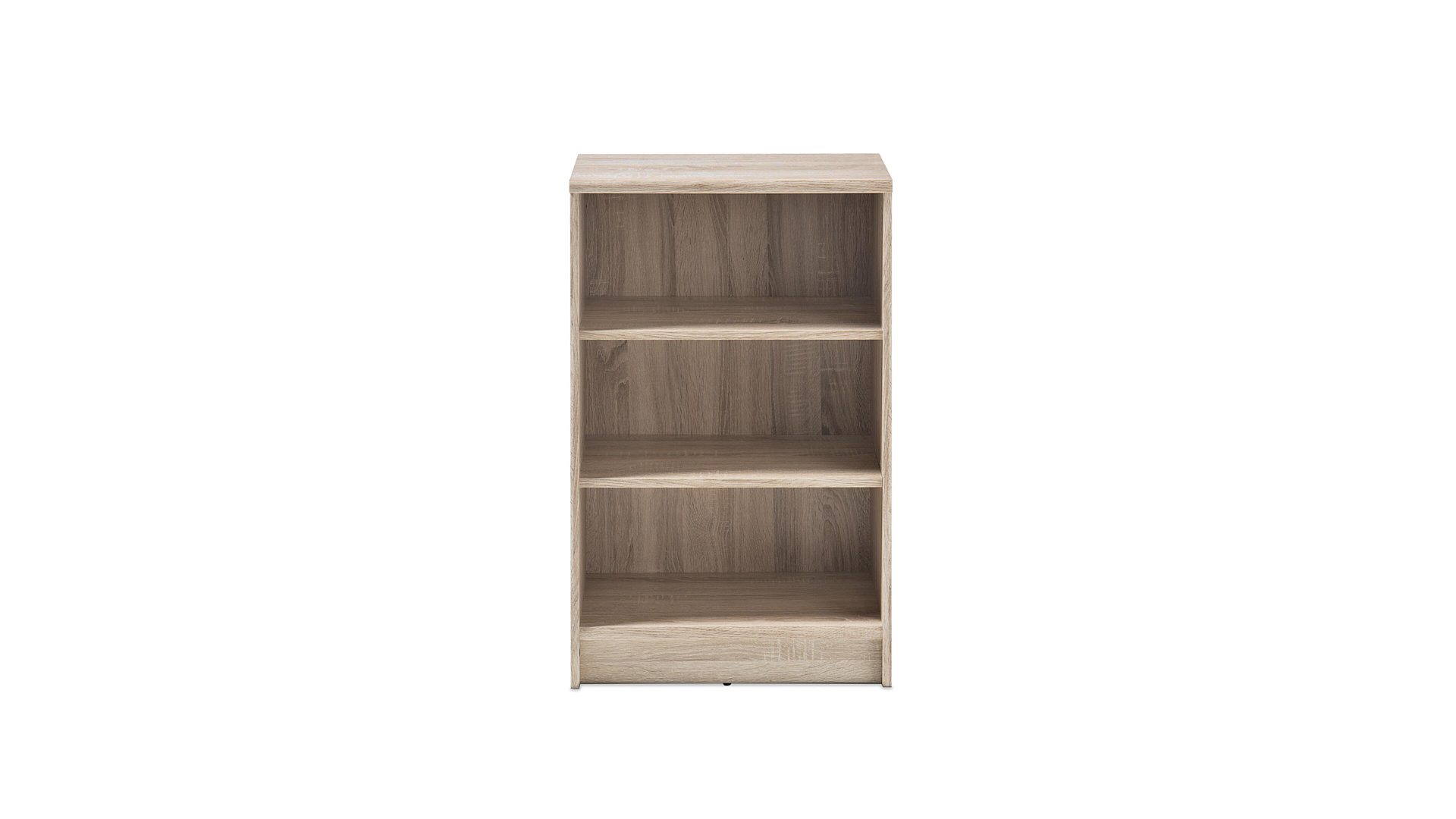 Regal Bega-consult aus Holz in Weiß Bücherregal bzw. Standregal Sonoma eichefarbene Kunststoffoberflächen – Höhe ca. 86 cm, zwei Böden
