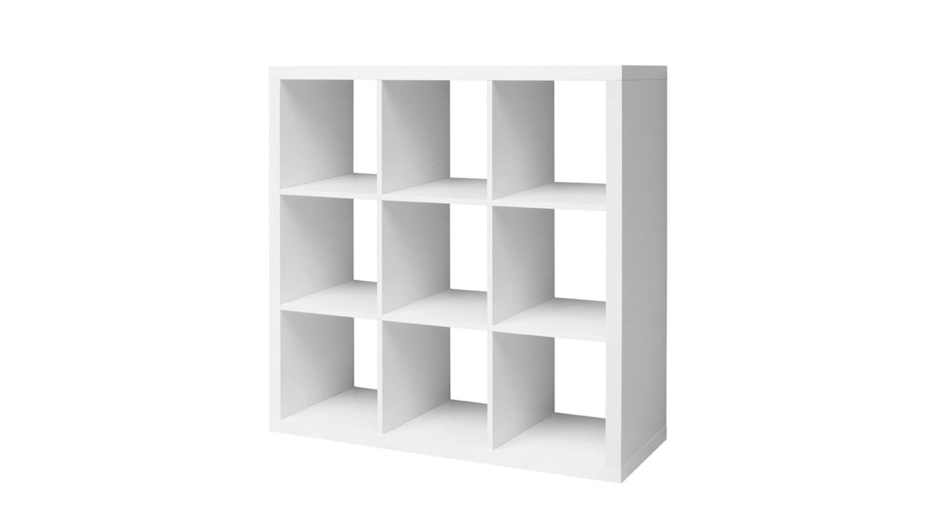 Raumteiler Bega consult aus Holz in Weiß Raumteiler bzw. Bücherregal oder Wandregal mattweiße Kunststoffoberflächen - neun  Fächer, ca. 112 x 112 x 38 cm