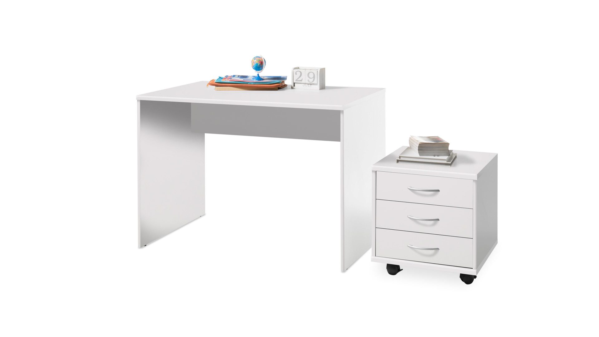 Schreibtisch Bega consult aus Holz in Weiß Schreibtisch weiße Kunststoffoberflächen – ca. 106 x 75 cm