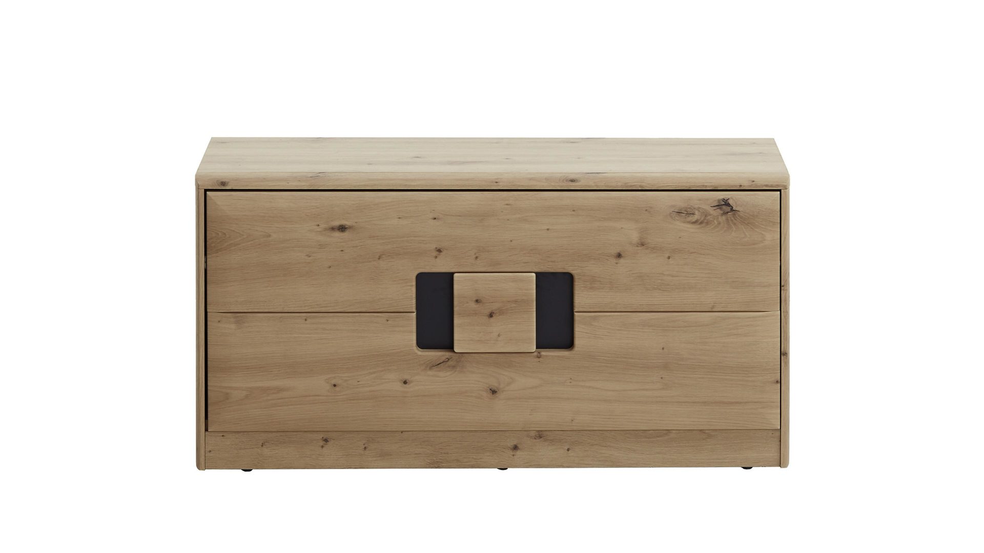 Garderobenbank Mca furniture aus Holz in Holzfarben Garderobenbank Argos Balkeneiche & Cosmos Grau – Länge ca. 93 cm