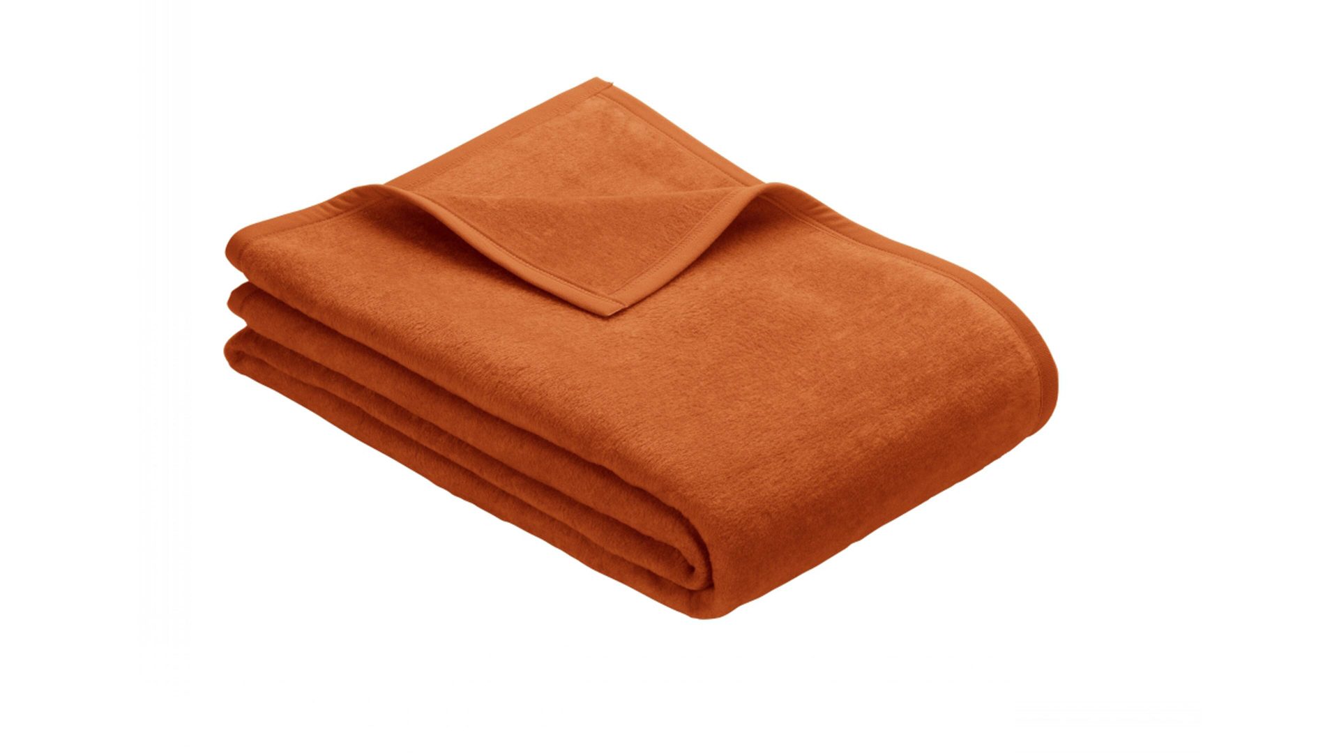 Fleecedecke Ibena interiors aus Stoff in Orange IBENA Fleecedecke Porto orangefarbenes Mischgewebe - ca. 150 x 200 cm