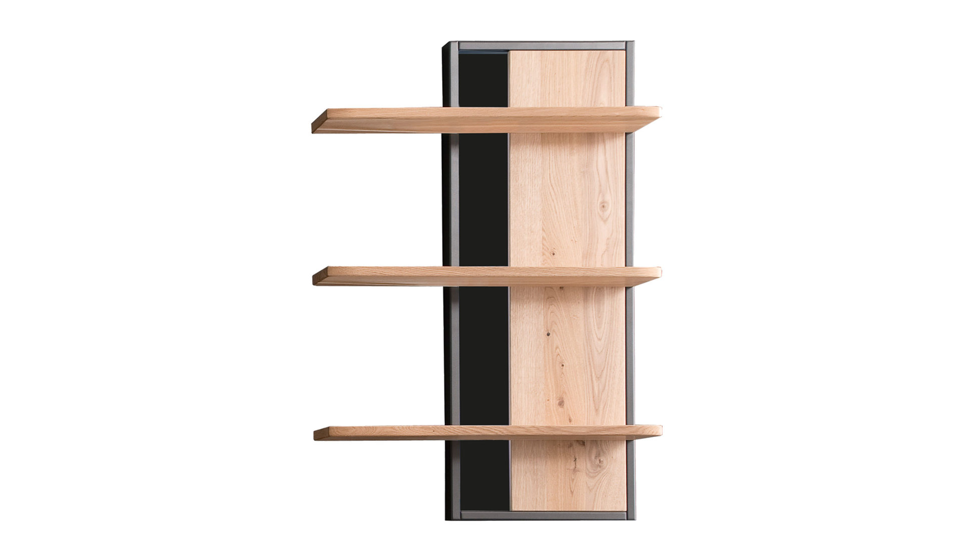 Wandregal Mca furniture aus Holz in Holzfarben Wandregal Bianco geölte Asteiche – drei Böden