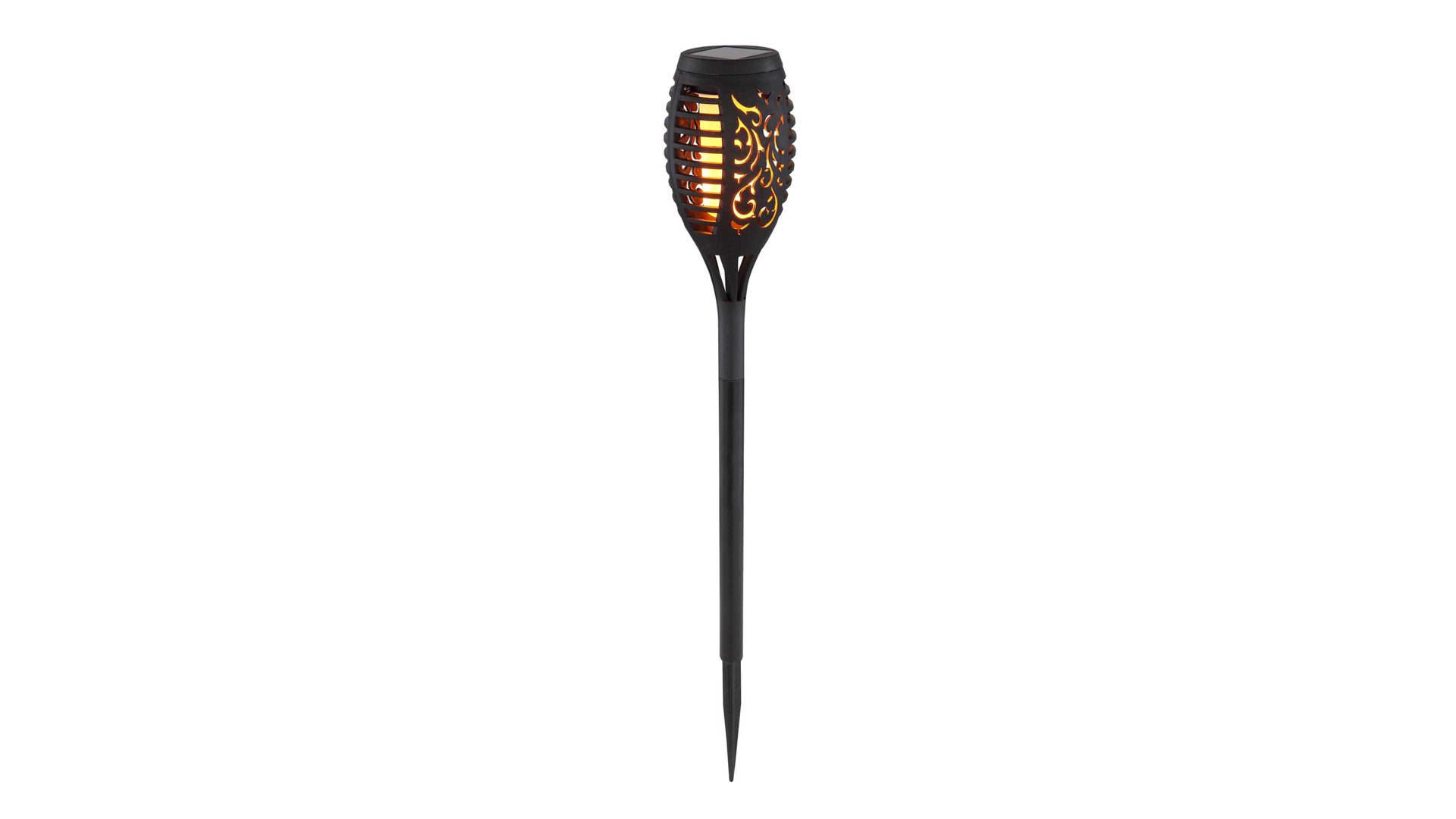 Gartenstecker Globo lighting aus Kunststoff in Schwarz GLOBO Solarfackel-Set 33536-3 schwarzer Kunststoff – dreiteilig