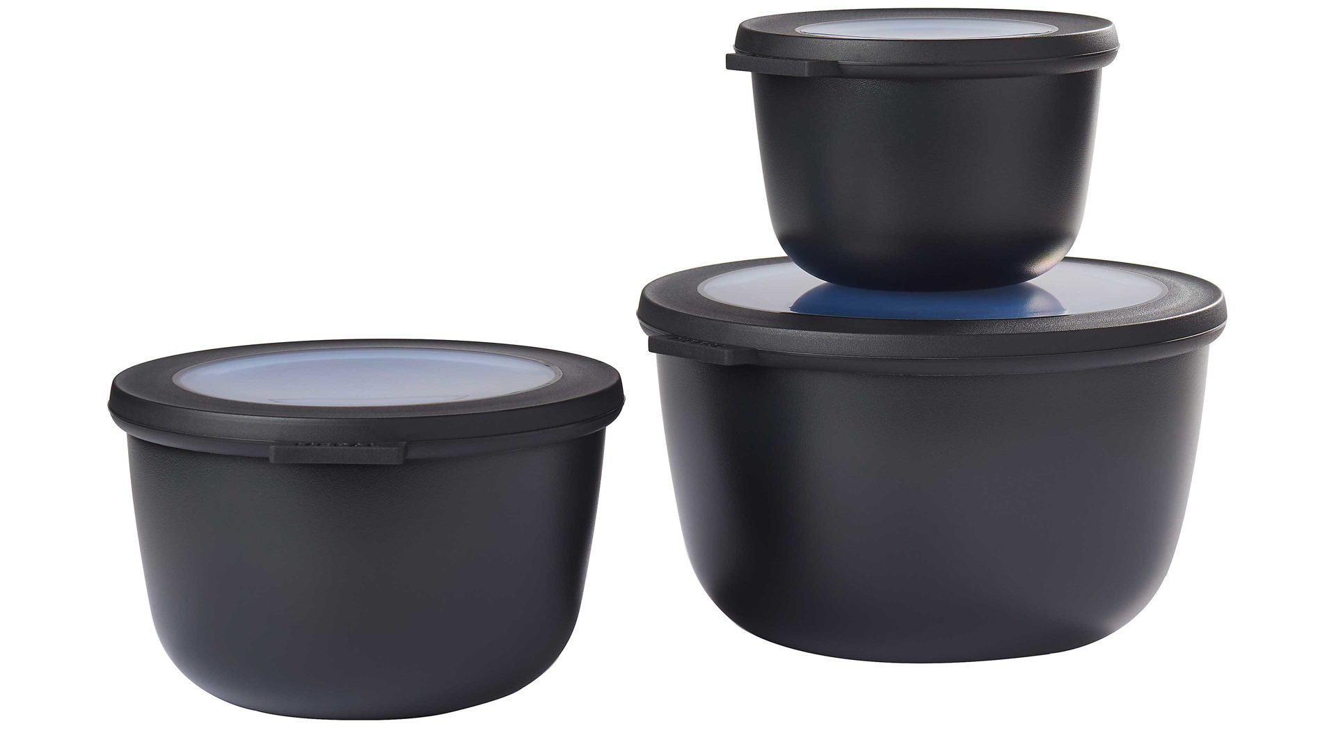 Dose Mepal bv aus Kunststoff in Schwarz MEPAL Multischüssel-Set Cirqula schwarzer Kunststoff – dreiteilig, hohe Ausführung