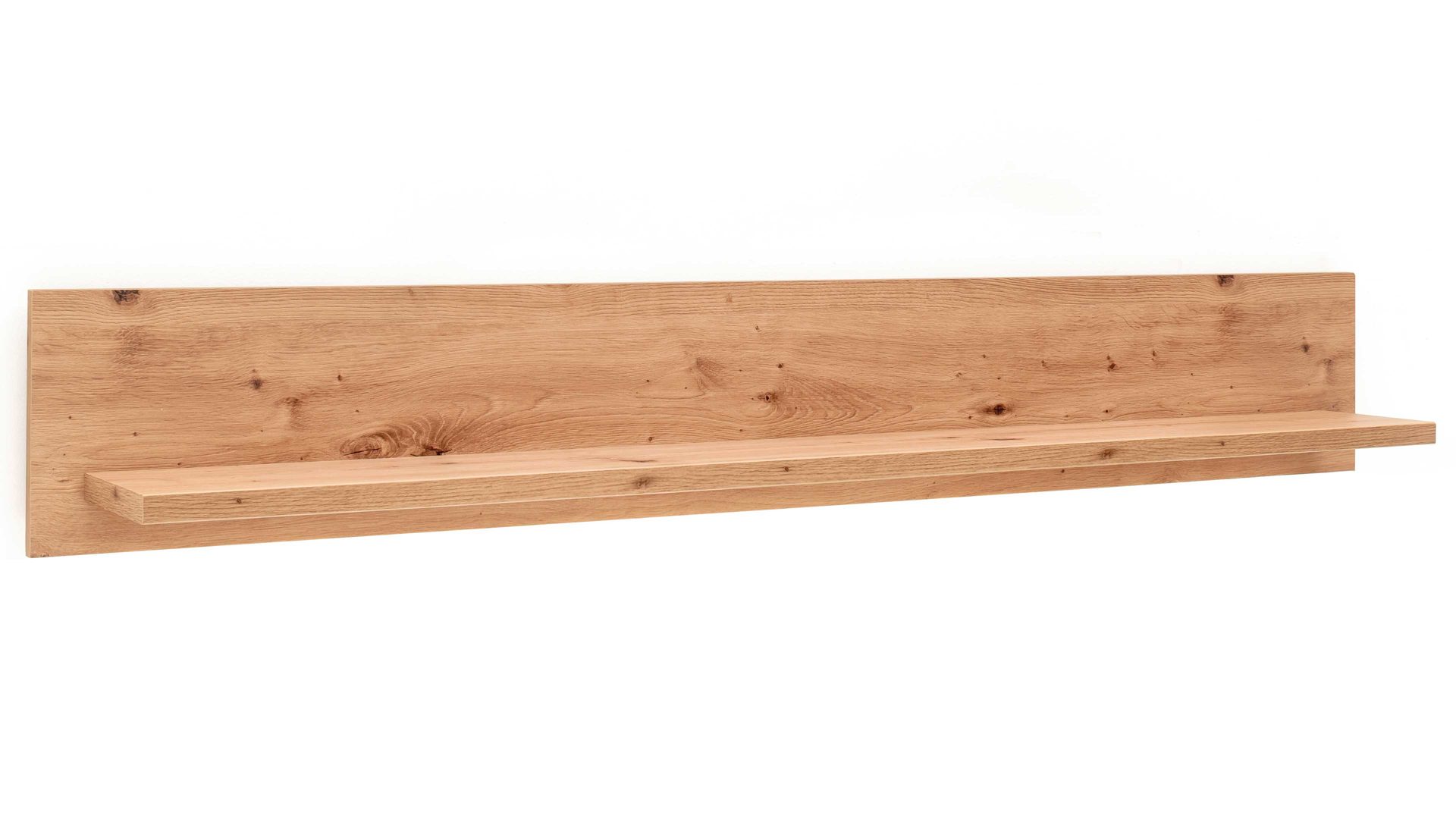 Wandregal Mca furniture aus Holz in Holzfarben Wohnprogramm Brüssel – Wandboard Balkeneiche – Länge ca. 160 cm