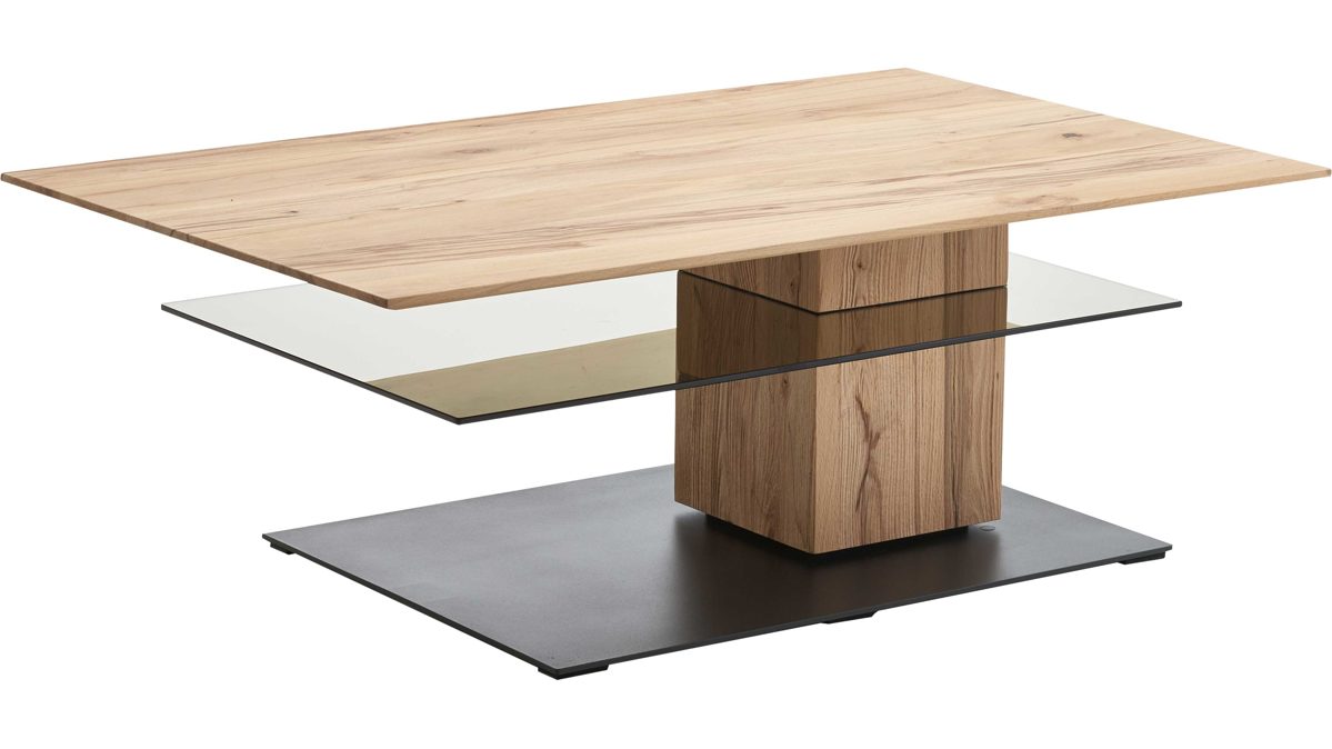 Couchtisch Hartmann aus Holz in Holzfarben hartmann Wohnprogramm Talis - Couchtisch - Sofatisch Talis Riffbuche & Baustahl – ca. 125 x 75 cm