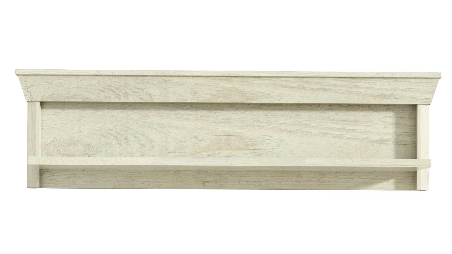 Wandregal Forte aus Holz in Weiß Wandregal Kashmir Pinie Weiß -  Länge ca. 121 cm