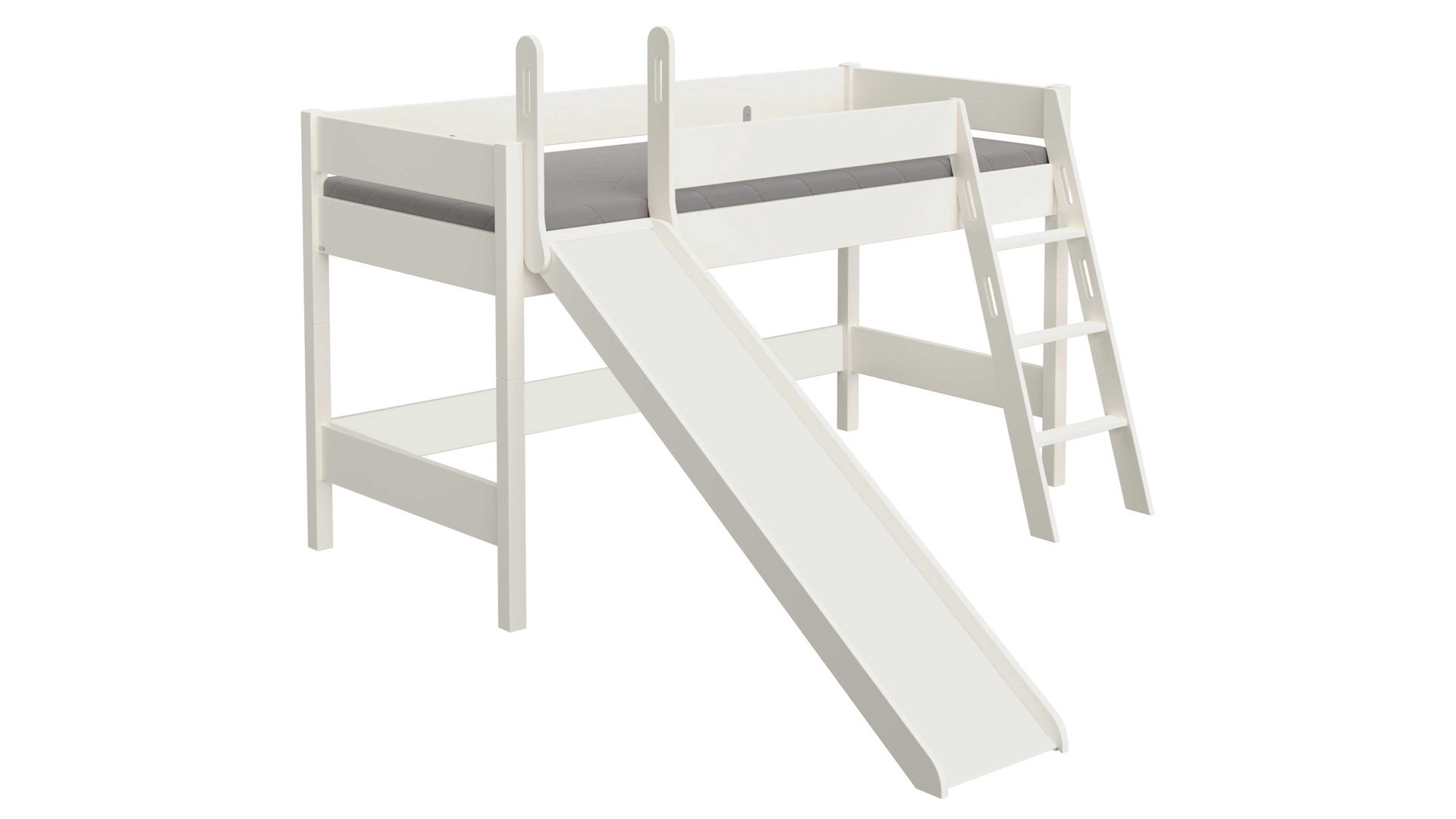 Spielbett Paidi aus Holz in Weiß PAIDI Spielbettgestell mit Rutsche - Kinderbett Ecru – ca. Liegefläche ca. 90 x 200 cm