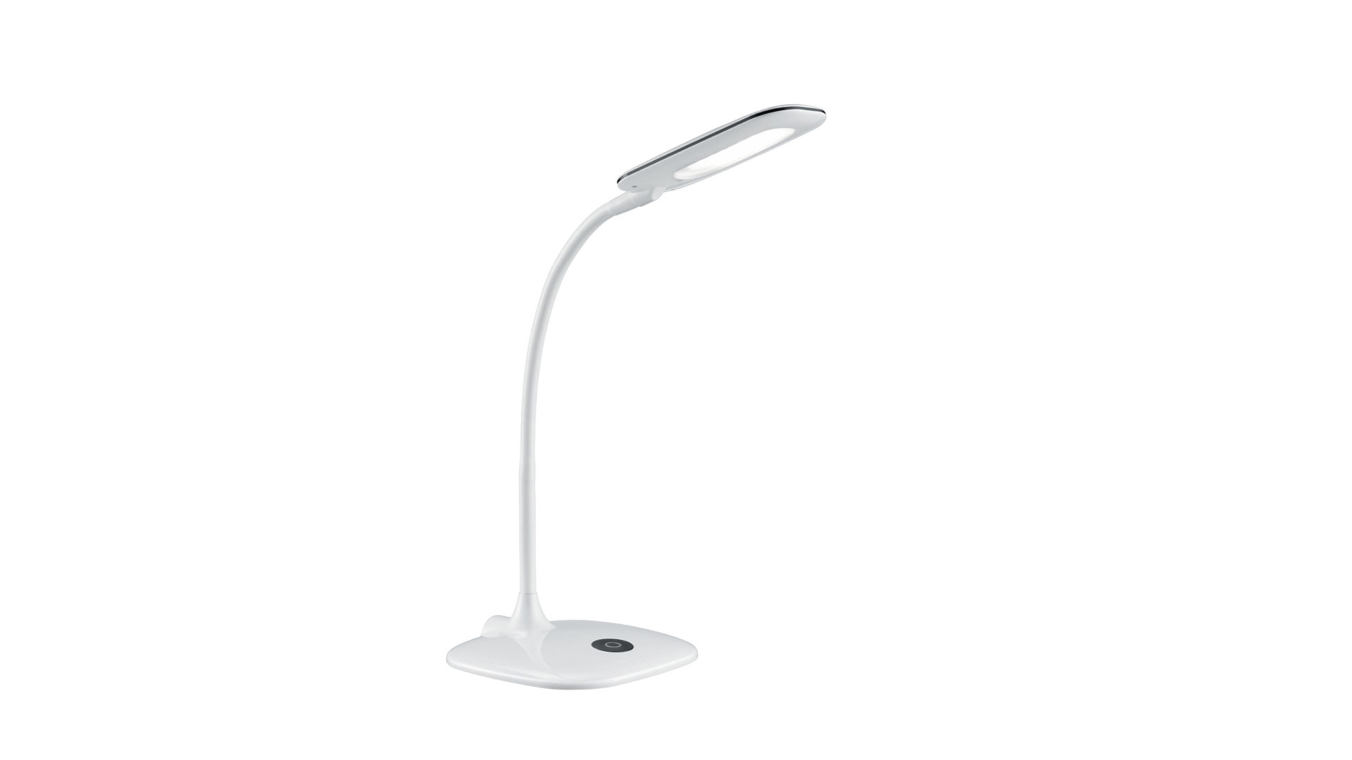 Schreibtischleuchte Trio leuchten aus Metall in Weiß LED-Tischleuchte Polly bzw. LED-Tischlampe weißes & verchromtes Metall - Höhe ca. 40 cm