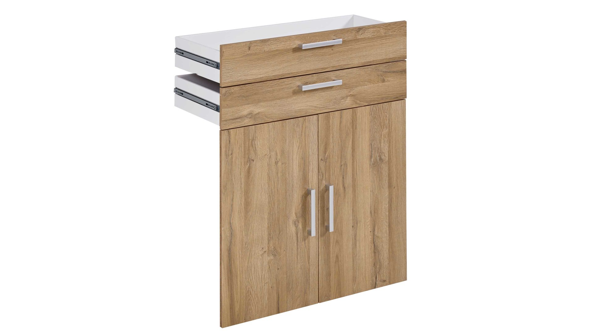 Türen-Set Fmd furniture aus Holz in Holzfarben Türen- und Schubladen-Set Calvia 13 Alteiche – zwei Türen, zwei Schubladen