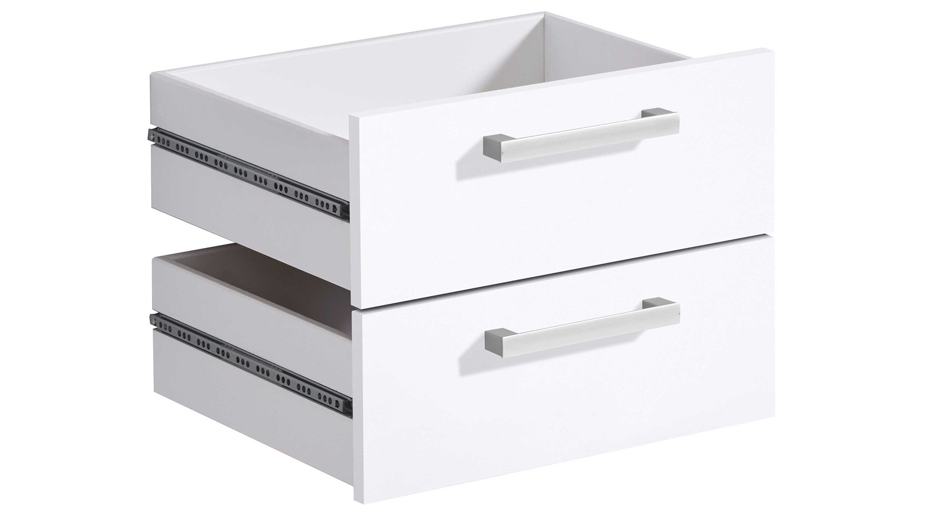 Schubladen-Set Fmd furniture aus Holz in Weiß Schubladen-Set Calvia 10 Brillantweiß – zwei Schubladen