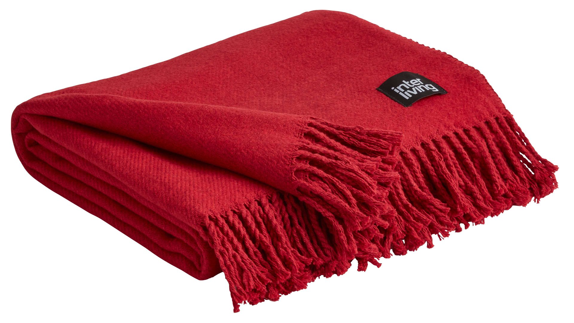 Wohndecke Interliving aus Stoff in Rot Interliving Wohndecke Serie 9109 Rot - ca. 150 x 200 cm