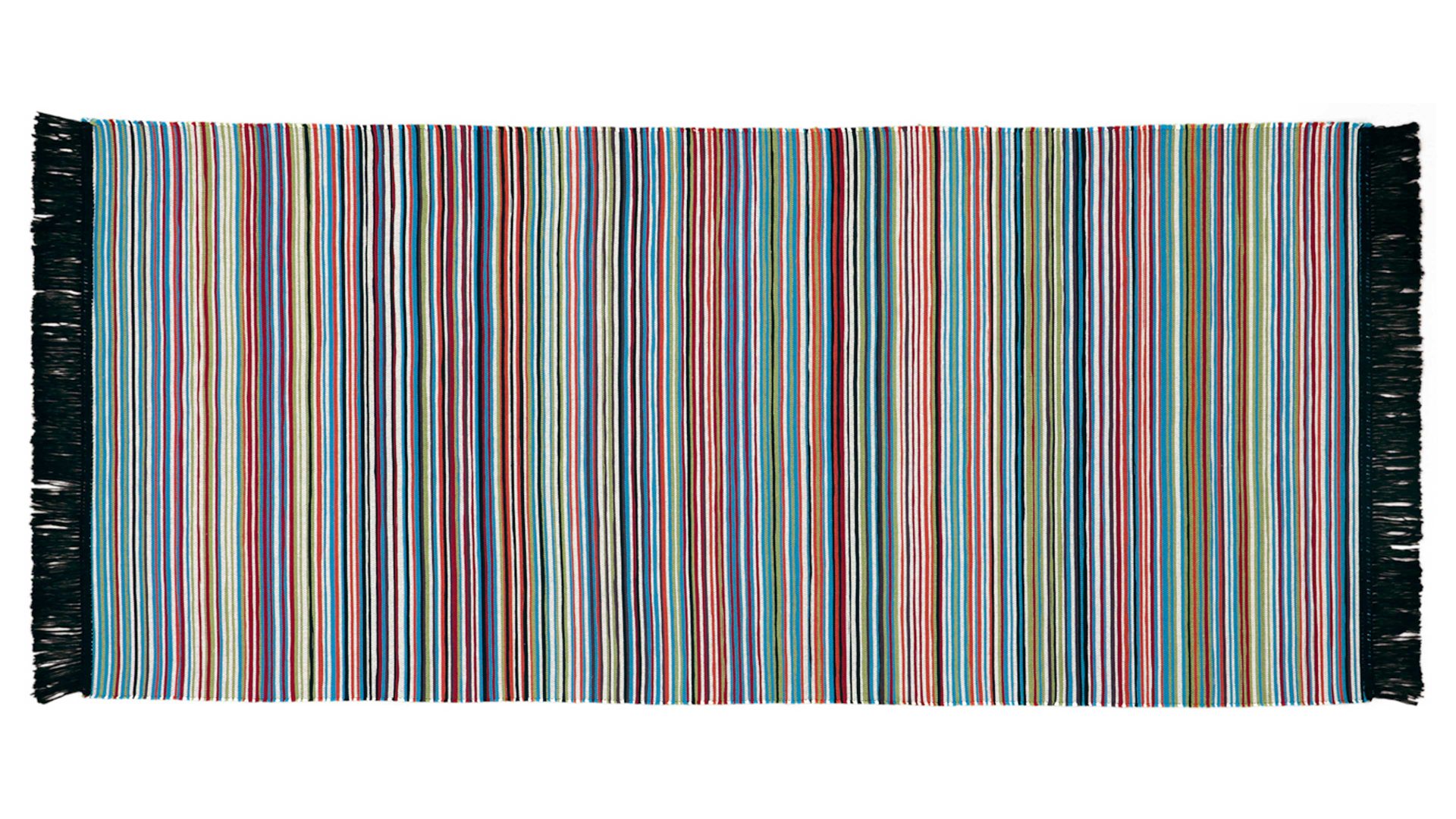 Webteppich Biederlack aus Mischgewebe in Mehrfarbig biederlack Teppich Casa Stripe Streifen – ca. 80 x 180 cm