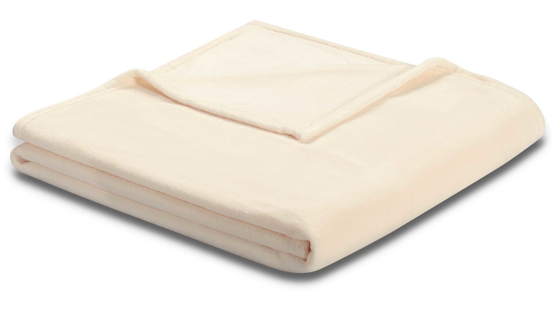 Wohndecke Biederlack aus Kunstfaser in Weiß biederlack Wohndecke soft & cover Creme – ca. 150 x 200 cm