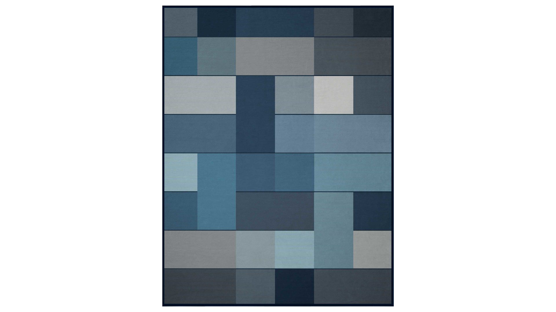 Wohndecke Biederlack aus Mischgewebe in Blau biederlack Wendedecke Blocking Blau – ca. 150 x 200 cm