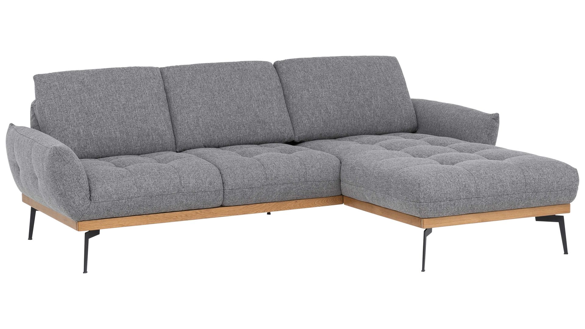 Ecksofa Exxpo sofa fashion aus Stoff in Grau Ecksofa Pablo grauer Stoffbezug Tessero 03 - Stellfläche ca. 245 x 185 cm