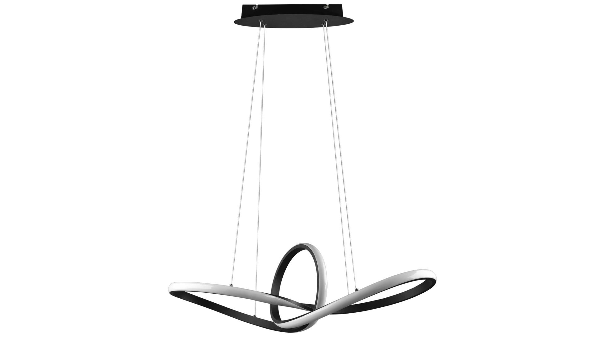 Pendelleuchte Reality leuchten aus Metall in Schwarz RL Hängeleuchte Sansa Schwarz - Durchmesser ca. 80 cm