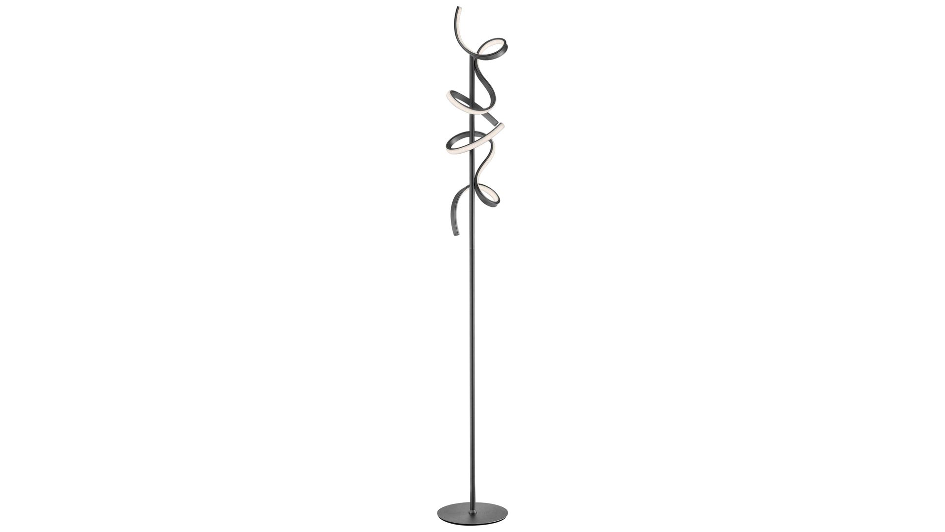 Stehleuchte Leuchten direkt aus Metall in Schwarz LeuchtenDirekt Serie Curls - Stehleuchte Schwarz & Gold - Höhe ca. 156 cm