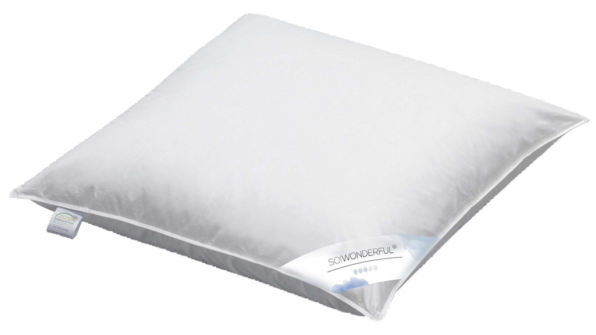 Kopfkissen SO!WONDERFUL aus Stoff in Weiß SO!WONDERFUL Daunenkissen Exclusiv Daunen & Federn, 800 g – ca. 80 x 80 cm