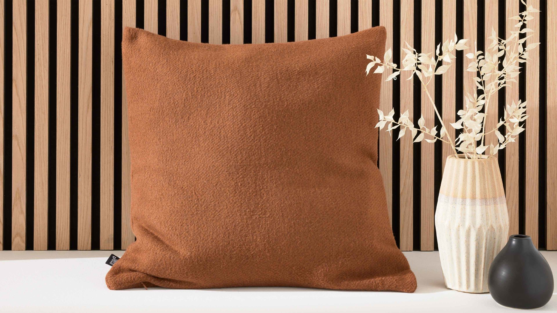 Kissenbezug /-hülle Interliving aus Stoff in Braun Interliving Kissen Serie 9113 Cognac - ca. 50 x 50 cm