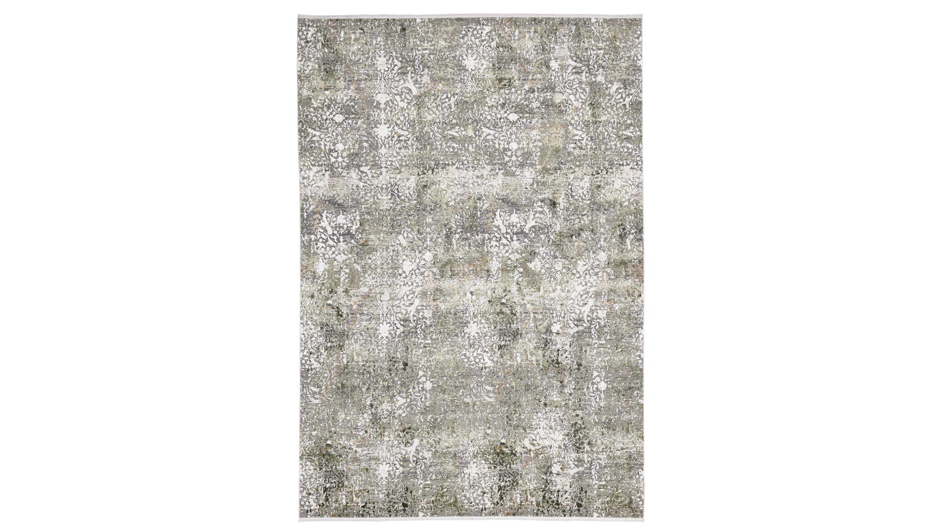 Webteppich Interliving aus Mischgewebe in Grün Interliving Teppich Serie L-8700 Grau-Grün – ca. 240 x 340 cm