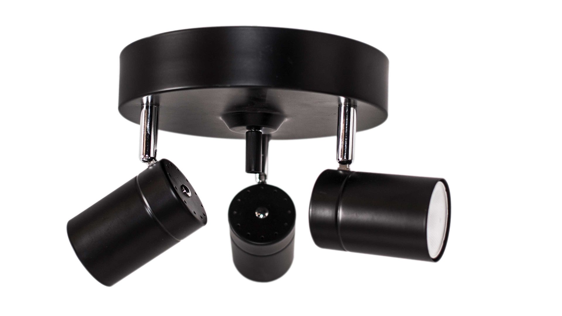 Deckenleuchte By rydens aus Metall in Schwarz BY RYDÉNS Leuchten Serie Correct - Deckenleuchte schwarzes Metall, drei Spots - Durchmesser ca. 20 cm