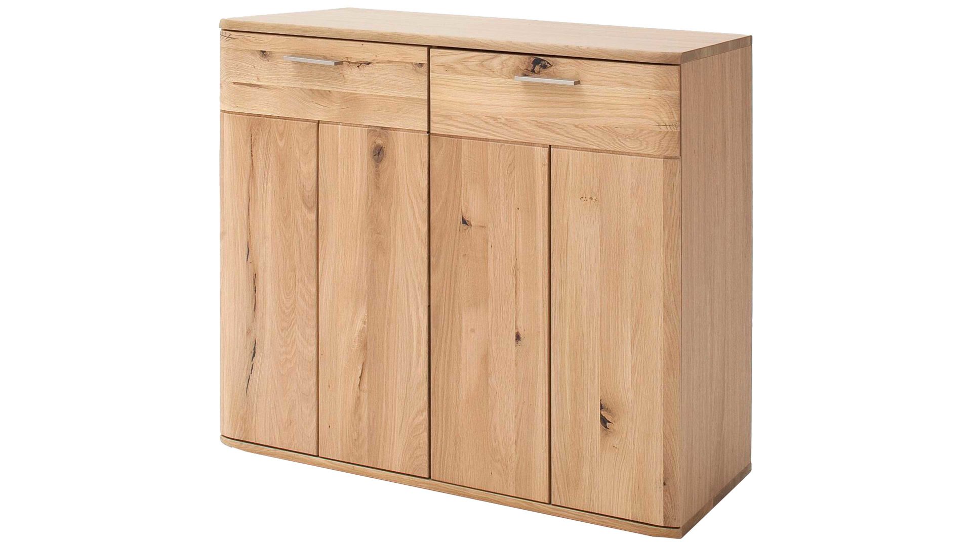 Türenkommode Mca furniture aus Holz in Holzfarben Türenkommode Nilo biancofarbene Balkeneiche – zwei Türen