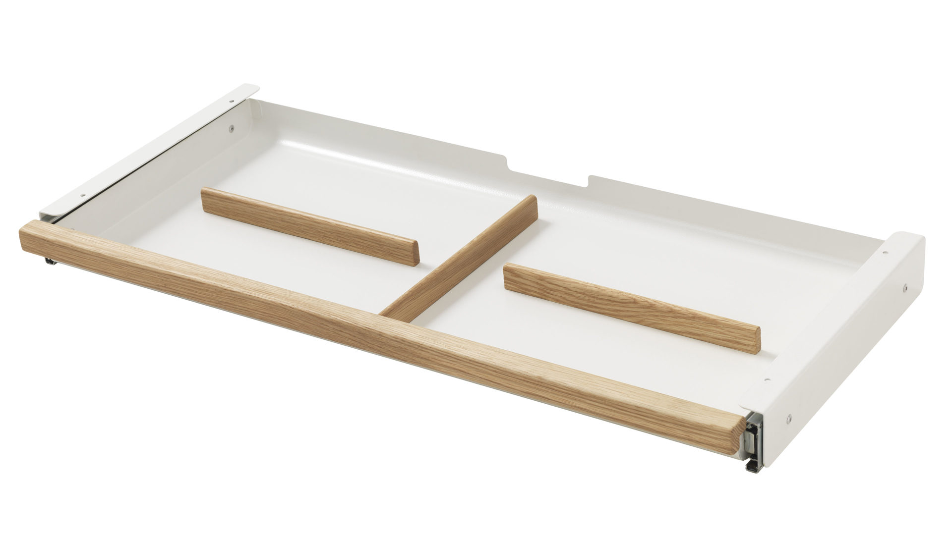Schublade Flexa® aus Metall in Weiß FLEXA® Kindermöbel Serie Study - Schublade Weiß & Eiche - Breite ca. 75 cm