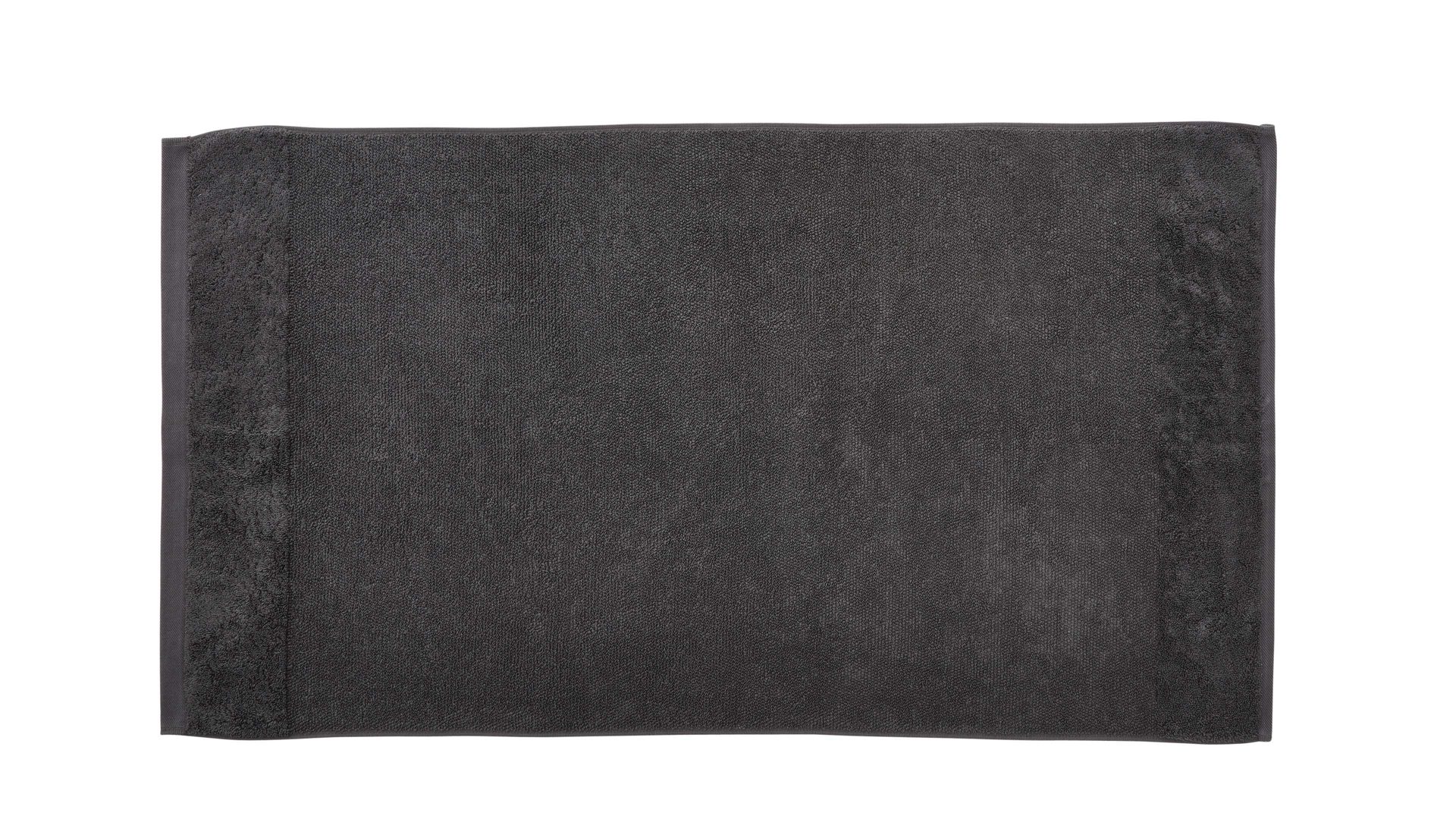 Handtuch Interliving aus Naturfaser in Anthrazit Interliving Handtuch Serie 9108 - Handtuch anthrazitfarbene Baumwolle  - ca. 60 x 110 cm