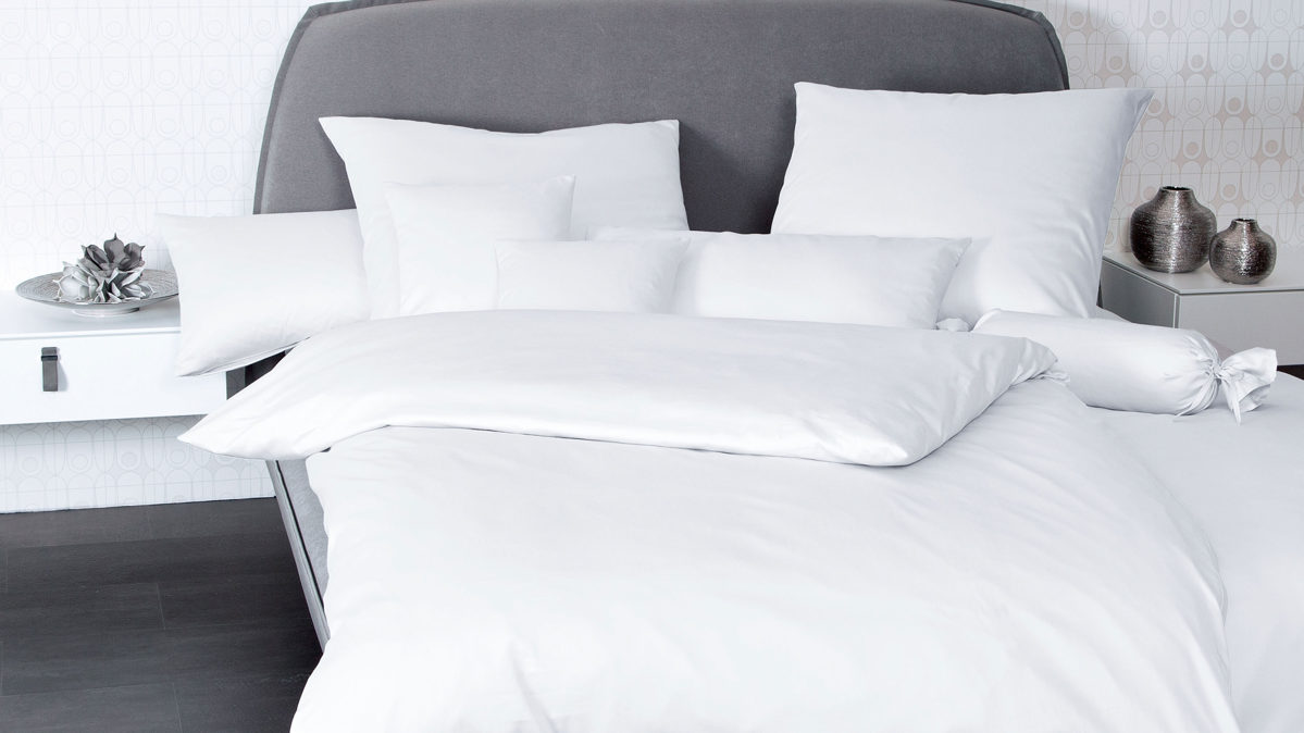 Bettwäsche-Set Janine® aus Naturfaser in Weiß Janine® Bettwäsche-Set Weiß - ca. 135 x 200 cm