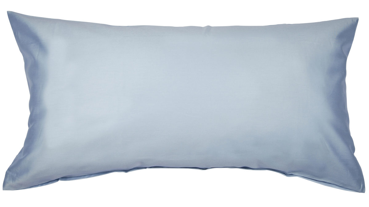 Kissenbezug /-hülle Janine® aus Naturfaser in Mittelblau Janine® Kissenbezug Perlblau - ca. 40 x 80 cm