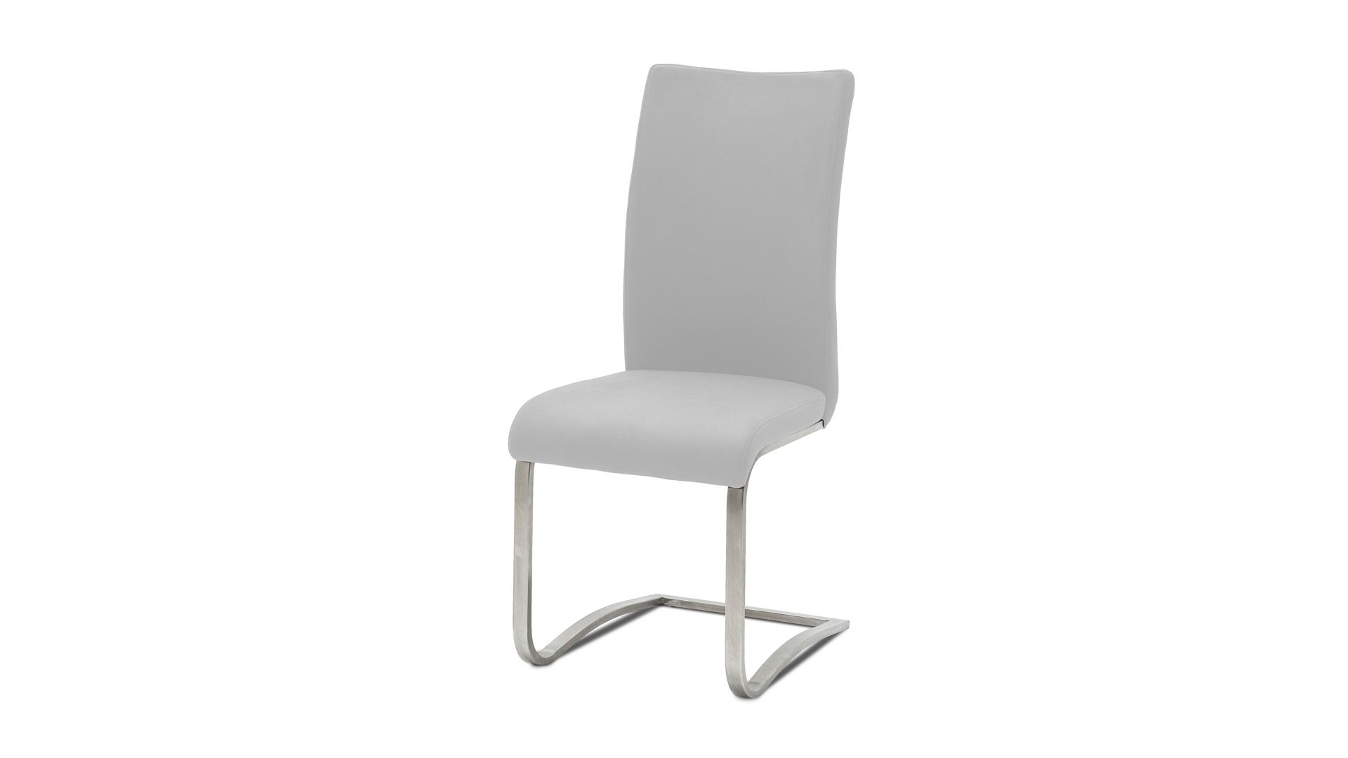 Schwingstuhl Mca furniture aus Leder in Weiß Leder-Schwingstuhl als edles Sitzmöbel weißes Leder ELW & Edelstahl