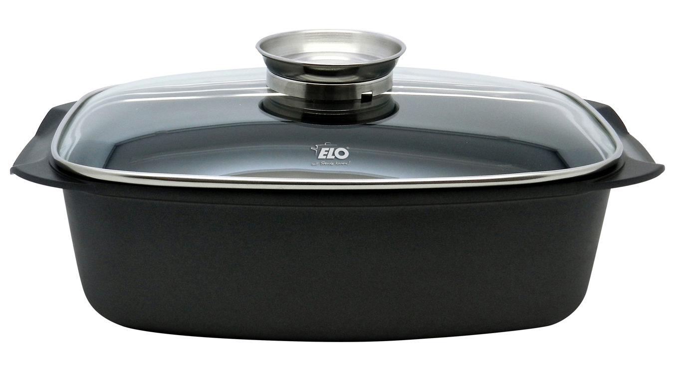 Bräter Elo® aus Metall in Schwarz ELO® Bräter Alucast Aluminiumguss – ca. 40 x 22 cm