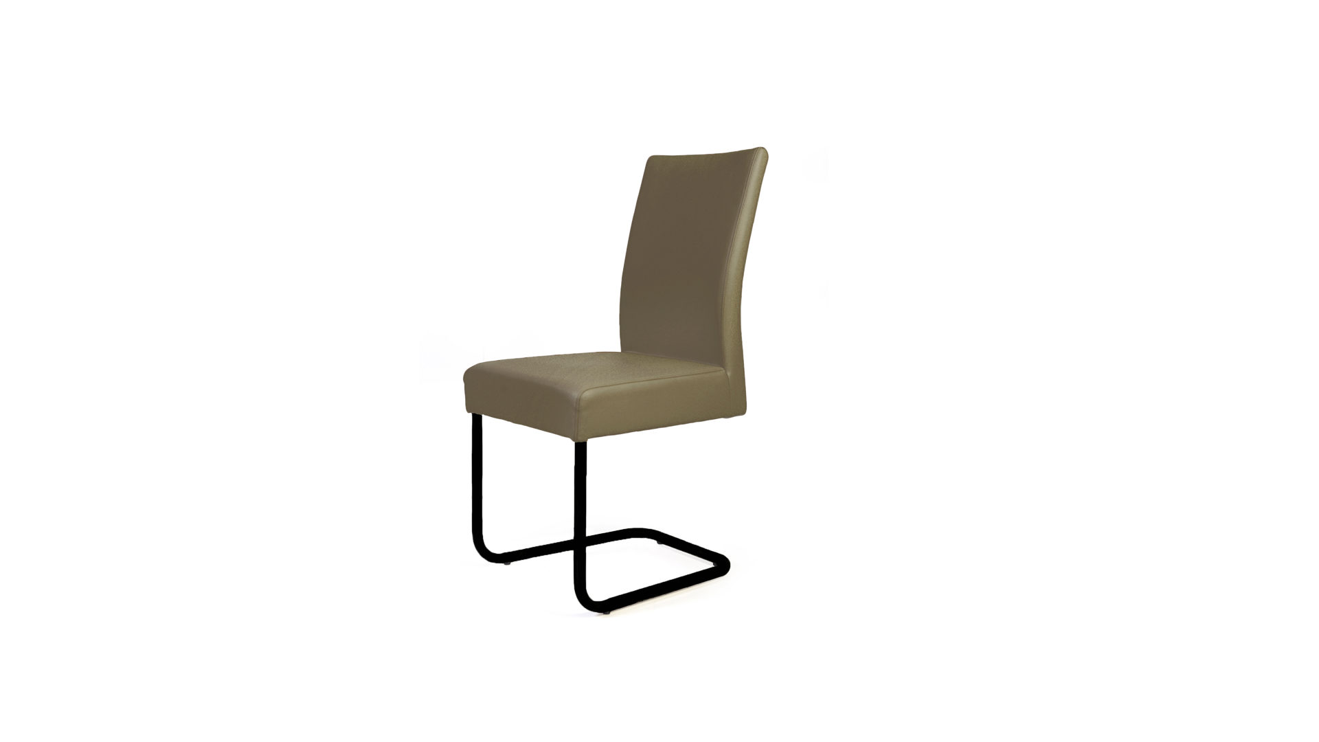 Schwingstuhl Standard furniture factory aus Webstoff in Braun Schwingstuhl brauner Bezug Grand 4004 & mattschwarzer Stahl