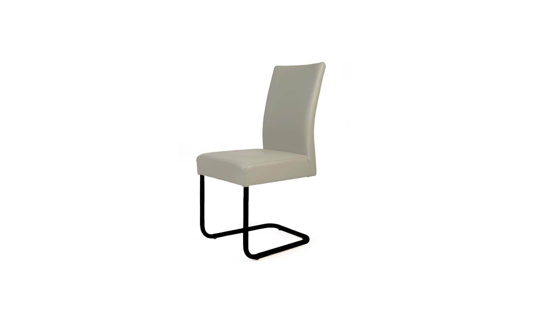 Schwingstuhl Standard furniture factory aus Stoff in Beige Schwingstuhl taupefarbener Bezug Zeus 9810 & mattschwarzer Stahl