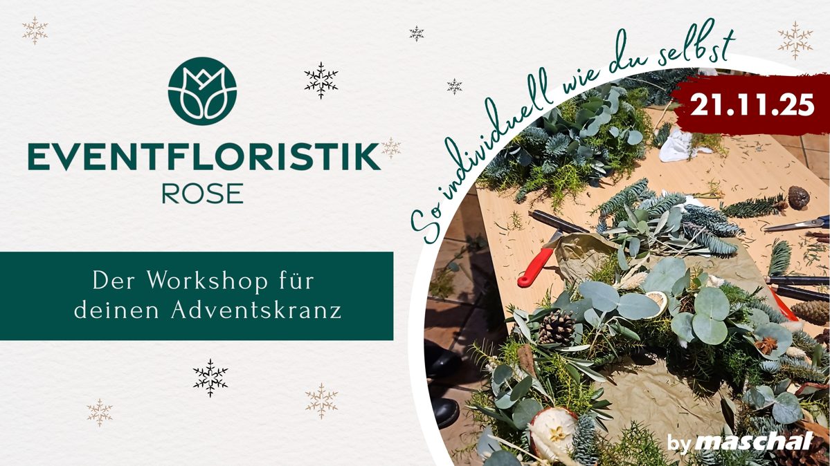 Gutschein Adventskranz basteln Workshop-Ticket
