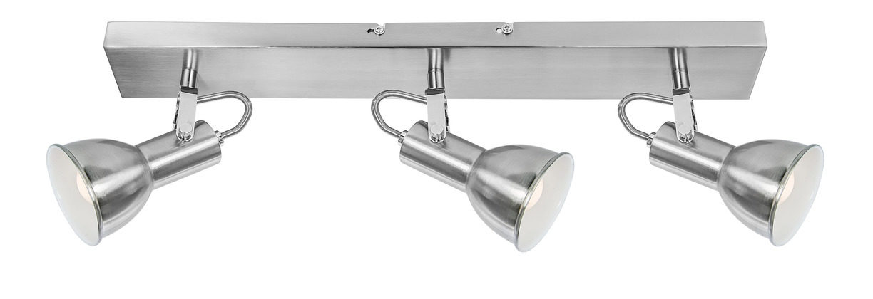 Deckenleuchte Globo lighting aus Metall in Nickelfarben GLOBO Spot-Deckenleuchte Fargo - Deckenlampe Nickel & Weiß – Länge ca. 52 cm