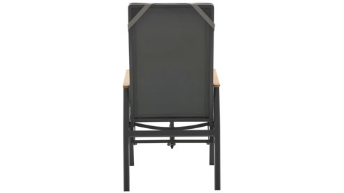 Gartenmöbel-Set Interliving aus Stein in Anthrazit Interliving Gartenmöbel Serie 7014 - Essgruppe mit Ausziehtisch betonfarbener Sinterstein, anthrazitfarbenes Aluminium & TEXTILENE®