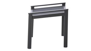 Gartenhocker Interliving aus Metall in Anthrazit Interliving Gartenmöbel Serie 7014 - Gartenhocker mit Kissen anthrazitfarbenes TEXTILENE® & Aluminium