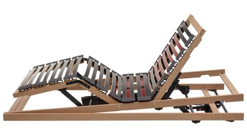 Lattenrost Interliving aus Holz in Holzfarben Interliving Lattenrost Serie 1952 mit Refluxfunktion und Funksteuerung dreifach motorisch mit Funk – Liegefläche ca. 90 x 190 cm