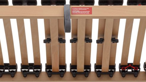 Lattenrost Interliving aus Holz in Holzfarben Interliving Lattenrost Serie 1952 - V6257 links mit Hebehilfe – Liegefläche ca. 90 x 200 cm