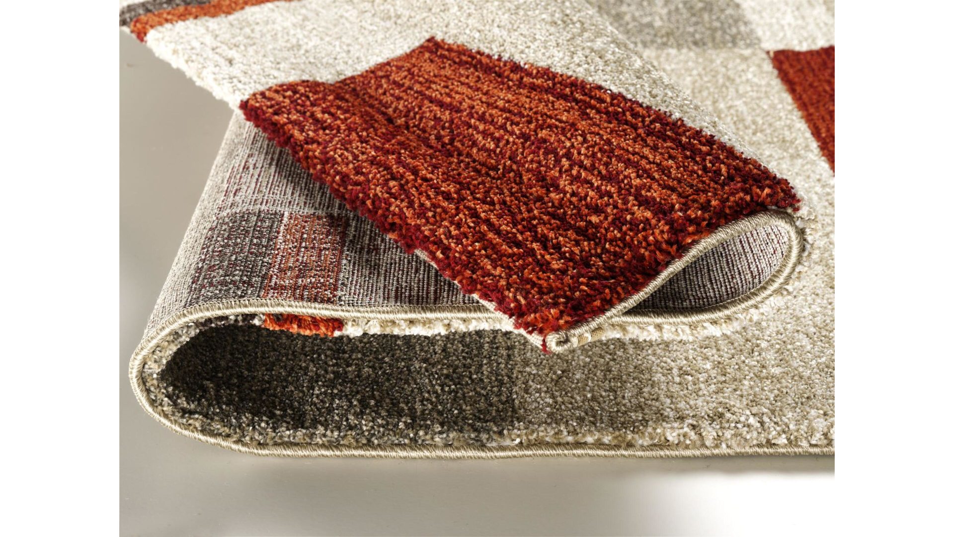 Webteppich Oci aus Kunstfaser in Rot Webteppich Castle Beppo für Ihre Wohnaccessoires rote, beige & braune Kunstfaser – ca. 80 x 150 cm