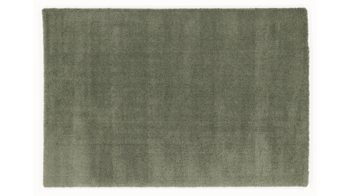 Hochflorteppich Oci aus Kunstfaser in Grün Hochflorteppich Soft Dream für Ihre Wohnaccessoires olivfarbene Kunstfaser – ca. 65 x 130 cm